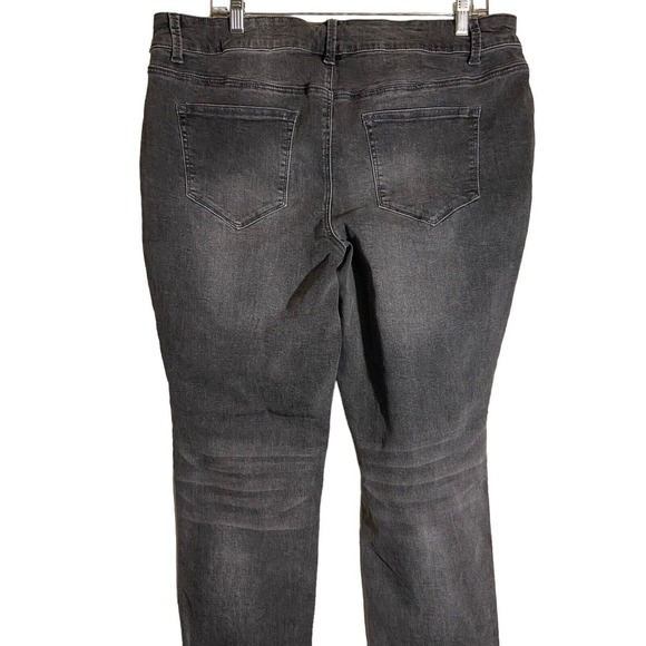 Maurices‎ Women Jeans 18 Reg Faded Black Denim Straight Leg Stretch Rockabilly - Picture 11 of 11